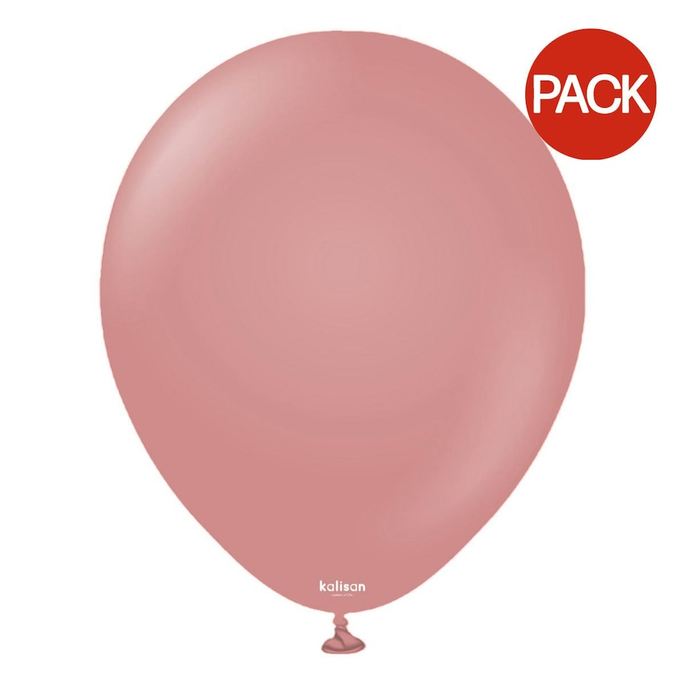 Kalisan Latex Retro Balloons (Pack of 100) - Rosewood - One Size