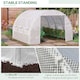 image 6 of Outsunny 3 x 3 x 2 m Polytunnel Greenhouse Pollytunnel Tent w Steel Frame White