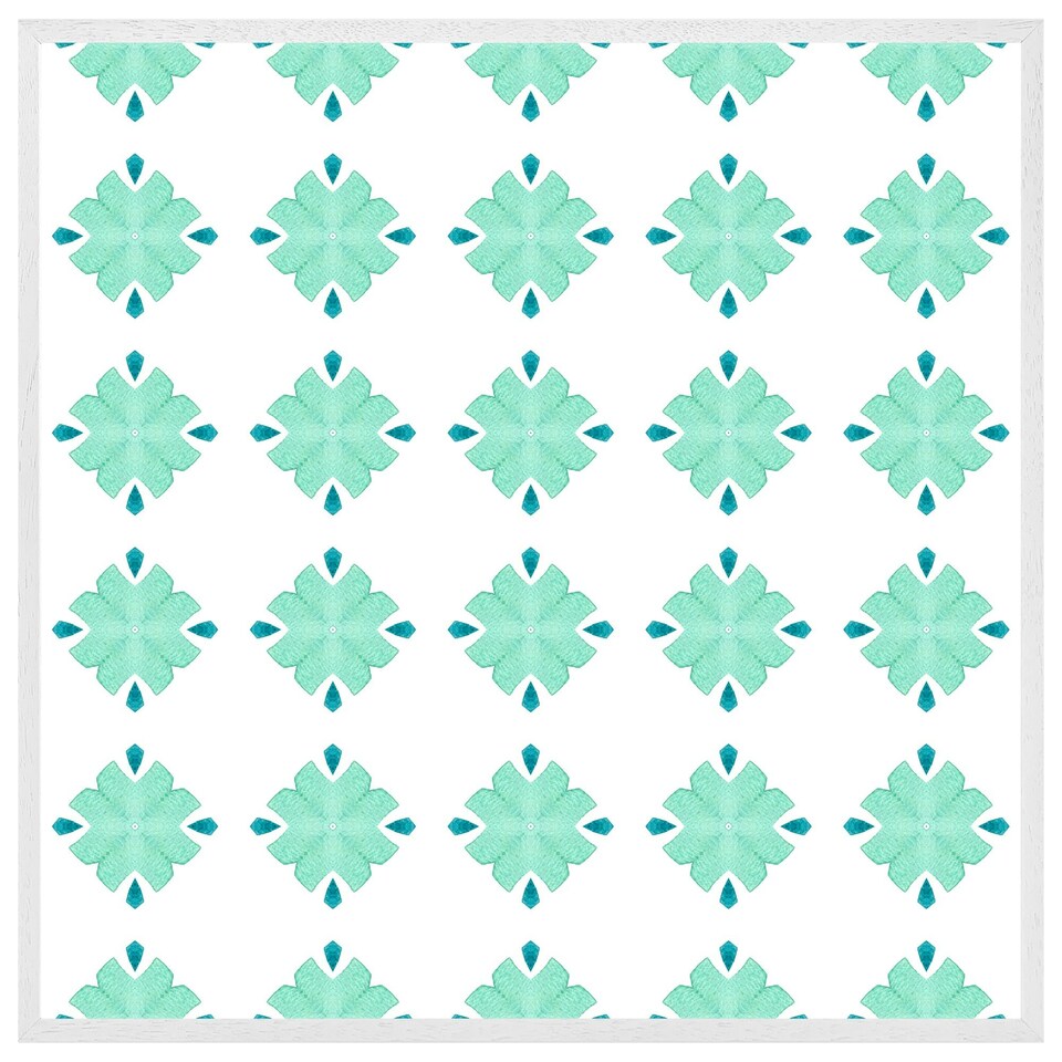 image 1 of Green uncommon boho chic summer design (Picutre Frame) White | M
