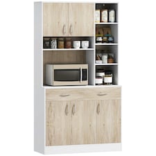 HOMCOM Kitchen Buffet w/ Hutch Multi Storage Cupboard Cabinet Server Sideboard
