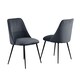 image 1 of Morandi Velvet Dining Chairs - Set of 2 - Grey