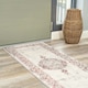image 2 of KUKOON Silver Grey Red Distressed Traditional Medallion Runner Rug 60cm x 240cm | Grey