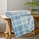image 1 of Snuggle Check Soft Coral Fleece Throw