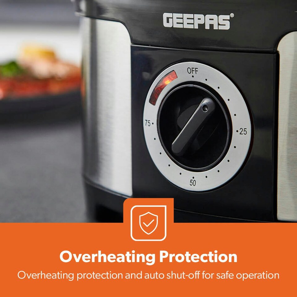 image 1 of GEEPAS 3-Tier Food Steamer & 1200W Compact Food Processor Combo Set