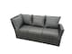 image 3 of Fimous 9 Seat Rattan Garden Furniture Corner Sofa Set Outdoor Adjustable Lifting Dining or Coffee Table Set with Big Footstool Dark Grey Mixed