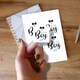 image 2 of Team Boy Gender Reveal Square Stickers 95mm - Sheet of 4