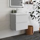 image 5 of AICA 500mm Wall Mounted Bathroom Vanity Unit With Ceramic Basin,2 Soft Close Drawers for Storage,White,Flat packed