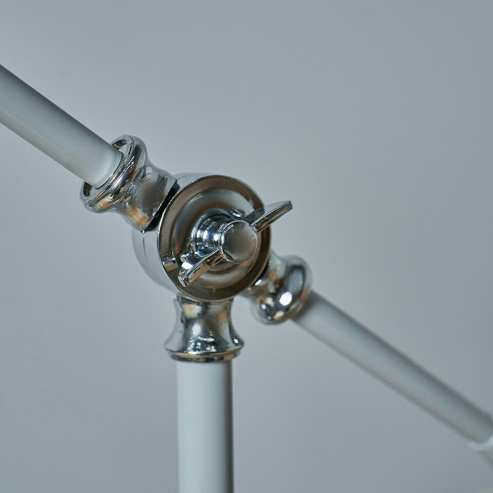 image 1 of ValueLights Civic Painted Grey Table Lamp and E14 Golfball LED 4W Warm White 3000K Bulb