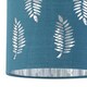 image 4 of Chrome Stick Table Lamp with Teal Fern Cut Out Shade | Chrome | Green | Medium | 1