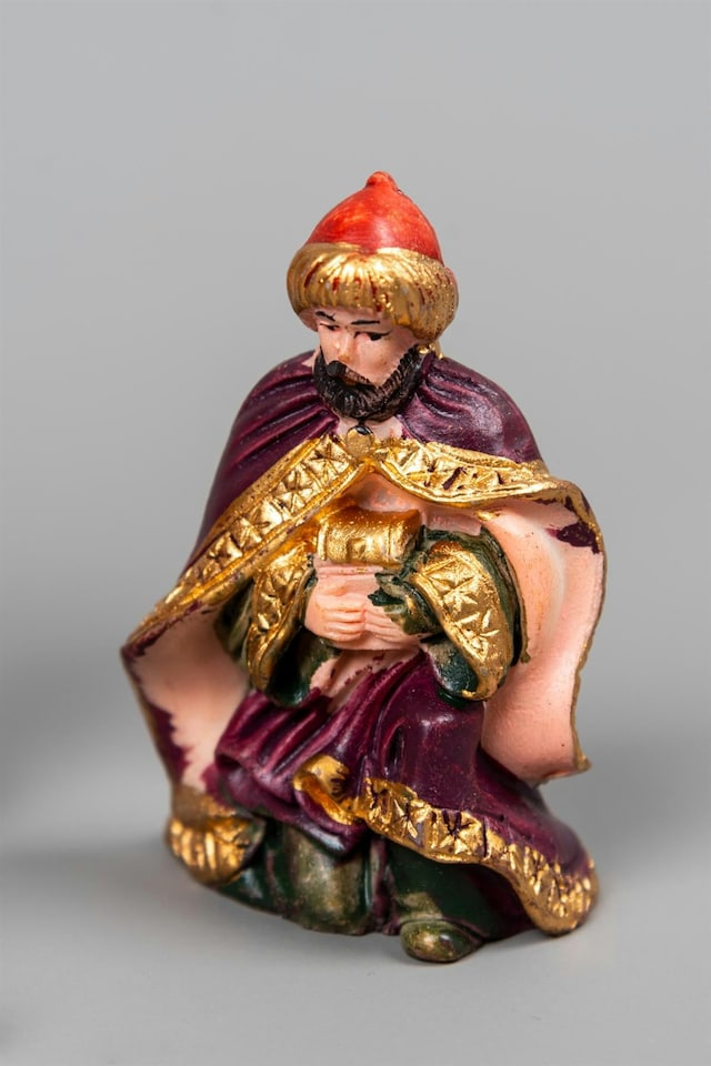 image 1 of Handmade Nativity Scene Birth Jesus Wooden Stable Figurine House Sculpture Christmas Decoration Xmas Décor