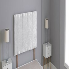 White Crushed Velvet 9 Panel Headboard White | 5FT King 20"inch Headboard