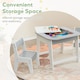 image 4 of COSTWAY 2 in 1 Children Activity Table and Chair Set Grey