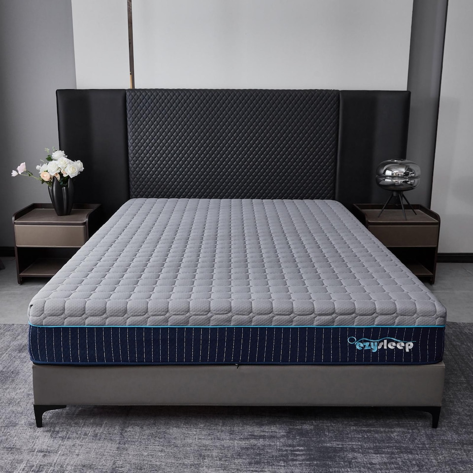 image 1 of Ezysleep Halo 24cm Memory Foam Mattress Hypoallergenic  Medium Comfort Breathable Quilted Sleep Surface
