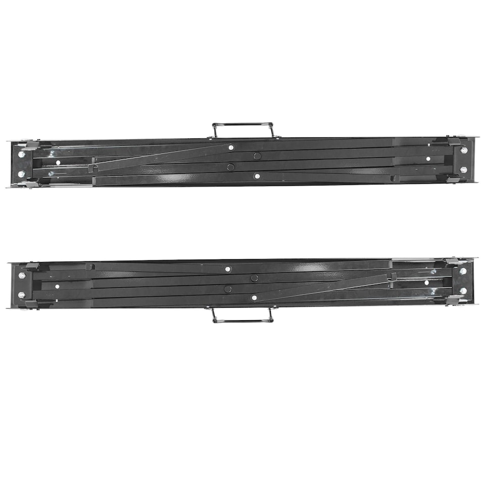 image 1 of Harbour Housewares Folding Iron Saw Horses - Black/Black - Pack of 2