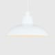 image 2 of ValueLights Pair of Retro Style Gloss White Metal Easy Fit Ceiling Pendant Light Shades - Complete with 10w LED GLS Bulbs 3000K Warm White