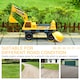 image 7 of HOMCOM No Power Ride on Excavator Digger Music Light for 2-3 Years Old Yellow