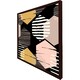 image 1 of Yellow, white & pink hexagons (Picutre Frame) Brown | S
