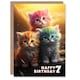 image 1 of Cute Rainbow Kittens Kids Age 7 Year Old Child Kids 7th Birthday Card