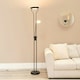 image 3 of ValueLights Beata Black Integrated LED Uplighter Floor Lamp with Task Reading Side Lamp | Black