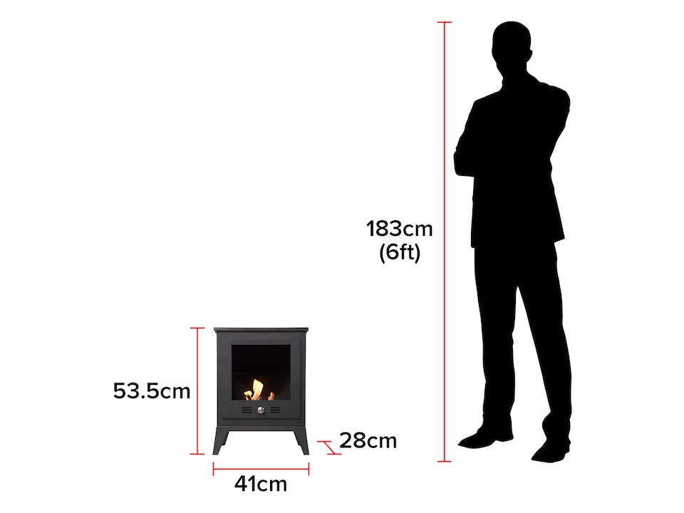 image 1 of Sureflame Carino Bio Ethanol Stove in Black