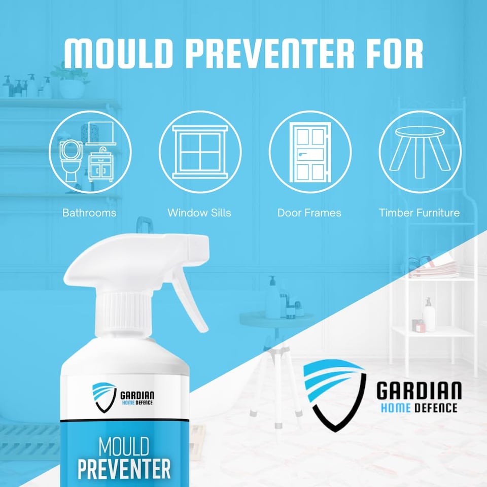 image 1 of Gardian Mould Preventer Spray - 1 Litre - Powerful Anti Mould Spray to Protect Against Harmful Effects of Moulds and Mildew on Various Surfaces - Long-Lasting, Fast-Acting, Easy to Use Moulds Cleaner