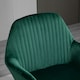 image 7 of HOMCOM Modern Accent Chair, Velvet-Touch Fabric Upholstered Armchair with Metal Base for Living Room, Bedroom and Dinning Room, Green