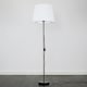 image 2 of ValueLights Charlie Black Floor Lamp XL White Taper Shade & Bulb 