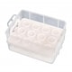 image 8 of Oypla 2 Tier Cupcake Cake Holder Portable Storage Carrier Box Clear