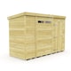 image 1 of 11 x 4 Feet Pent Security Shed - Single Door - Wood - L118 x W329 x H201 cm | Brown