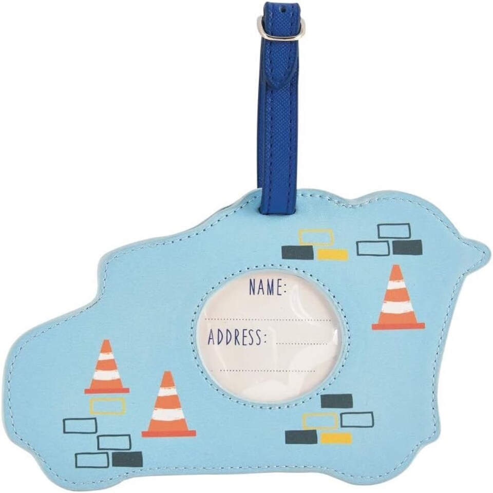 image 1 of Floss & Rock Kids Luggage ID Tag - Construction Truck | Multi