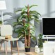 image 2 of Outsunny Artificial Palm Plant Fake Tree for Home Office, 150cm