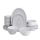 image 1 of 16pc White Pad Print Dinner Set