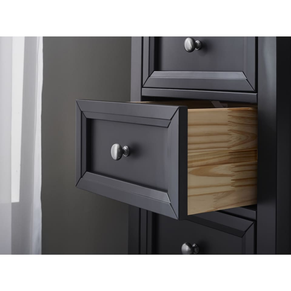 image 1 of Premium Solace 5 Drawer Tall Chest - Anthracite