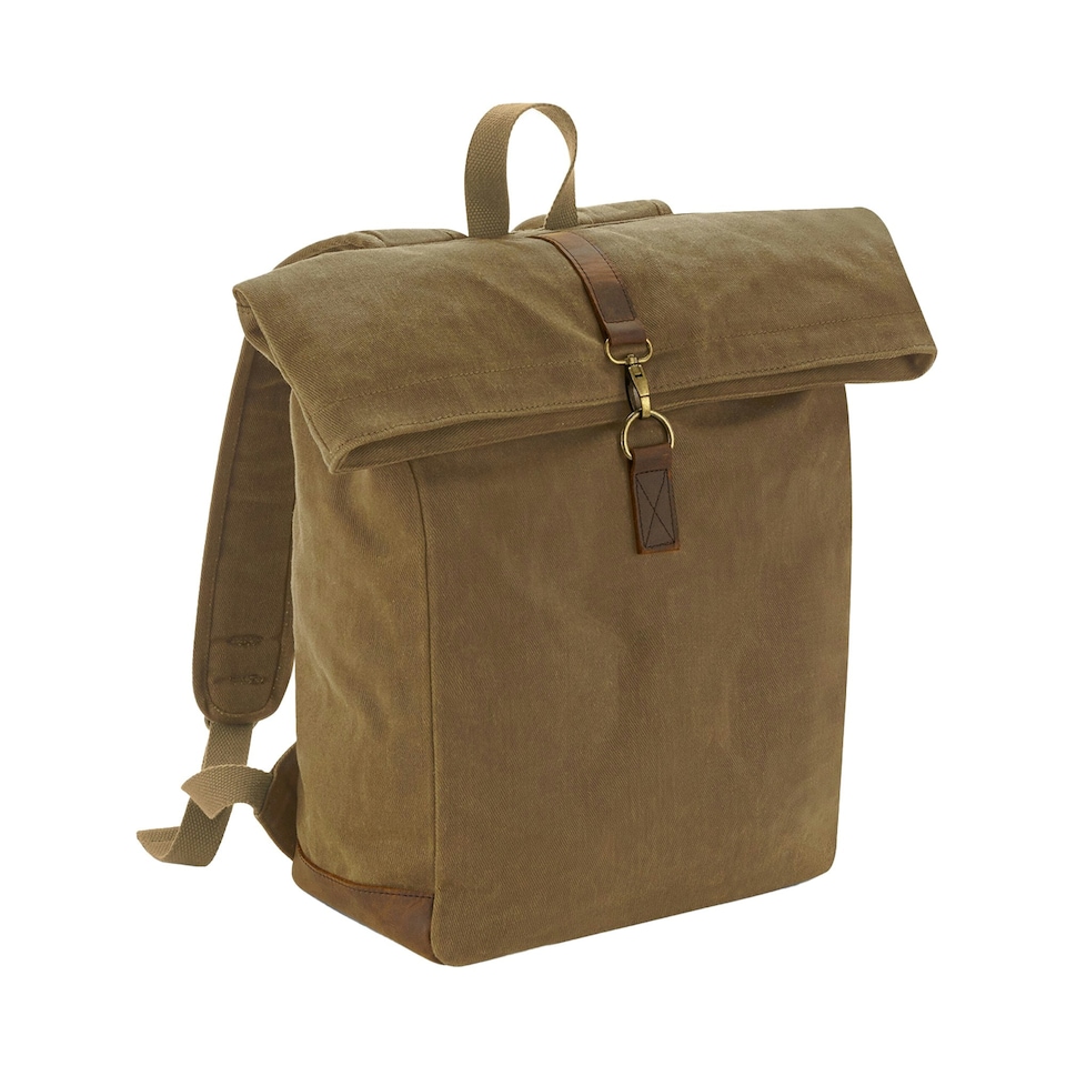 image 1 of Quadra Heritage Leather Accents Backpack - Desert Sand - One Size
