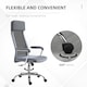 image 6 of Vinsetto Office Chair, Ergonomic Desk Chair, High Back Computer Chair with Adjustable Height, Swivel Rolling Wheels, Mesh Back and Linen-Feel Fabric Seat for Home and Study, Grey