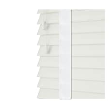 240cm Ultra White Faux Wood Venetian Blinds with Tapes (130cm Drop) White | White