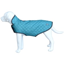 Henry Wag Teal Quilted Dog Jacket, Let Your Dog Step Out In Style, Size Large (55cm) | Green | Teal | 1