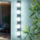 image 3 of ValueLights Plug in Matte Black Hollywood Make Up Dressing Table Vanity Wall Light Glass Globe Lamp Shade - Bulbs Included | Black