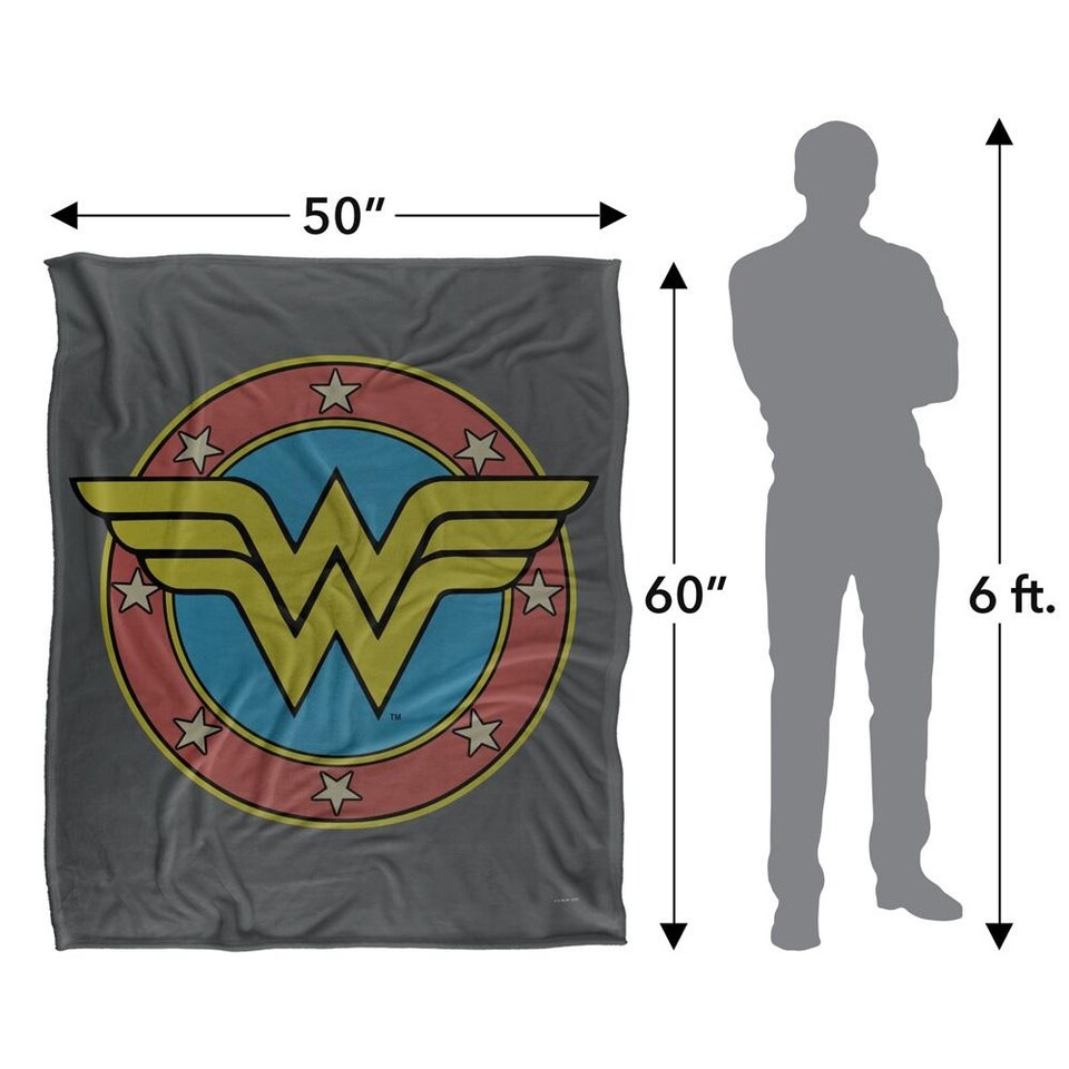 image 1 of Wonder Woman Vintage Logo Blanket