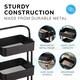 image 4 of House of Home 3 Tier Storage Cart On Wheels Home Kitchen Office Bath-Bedroom Organiser Black | Black