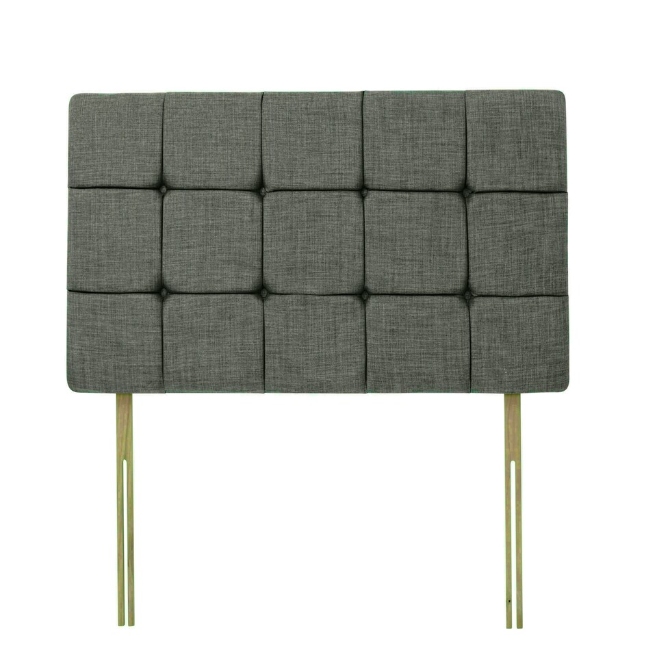 Pearl Charcoal Linen Headboard King Size N/A