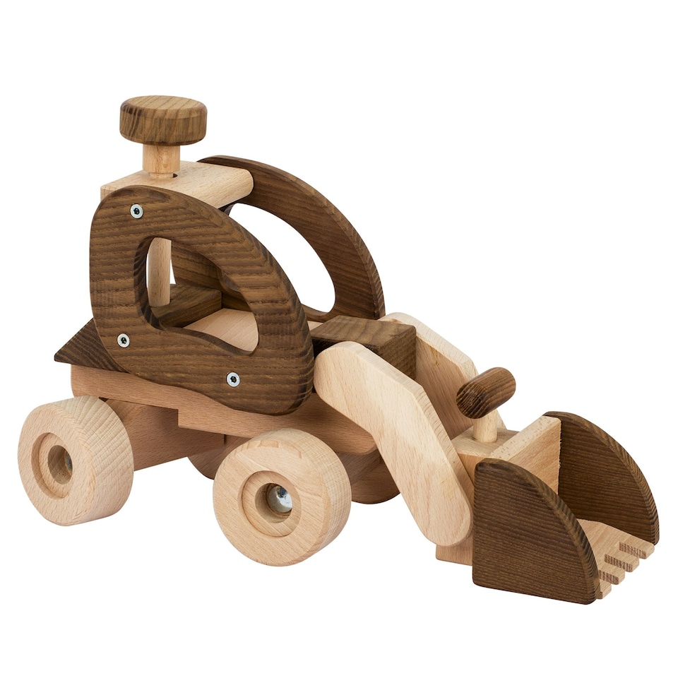 image 1 of Goki Nature Wooden Wheel Loader
