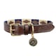 image 1 of Benji & Flo Sublime Polo Leather Dog Collar - Navy/Fossil - XL