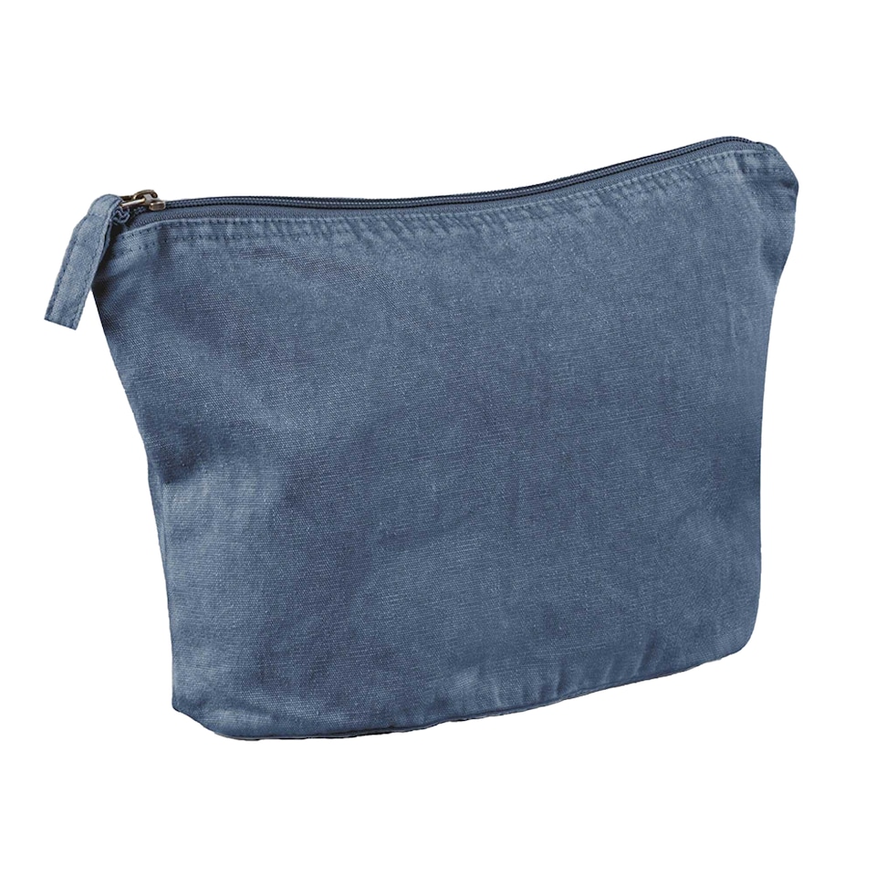 image 1 of Westford Mill Garment Dyed Toiletry Bag | Blue | Vintage Denim | One Size | 1