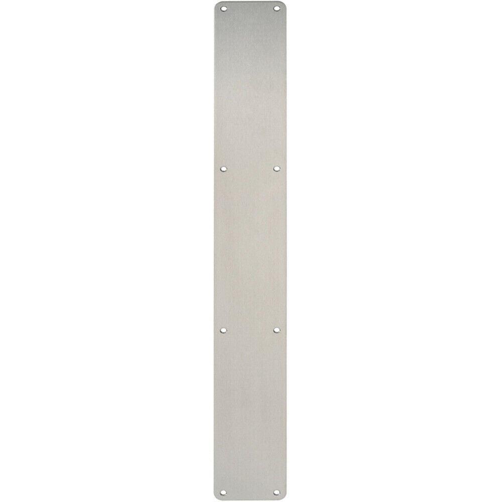 Loops Plain Door Finger Plate 650 x 75mm Satin Stainless Steel Push Plate in Metallics