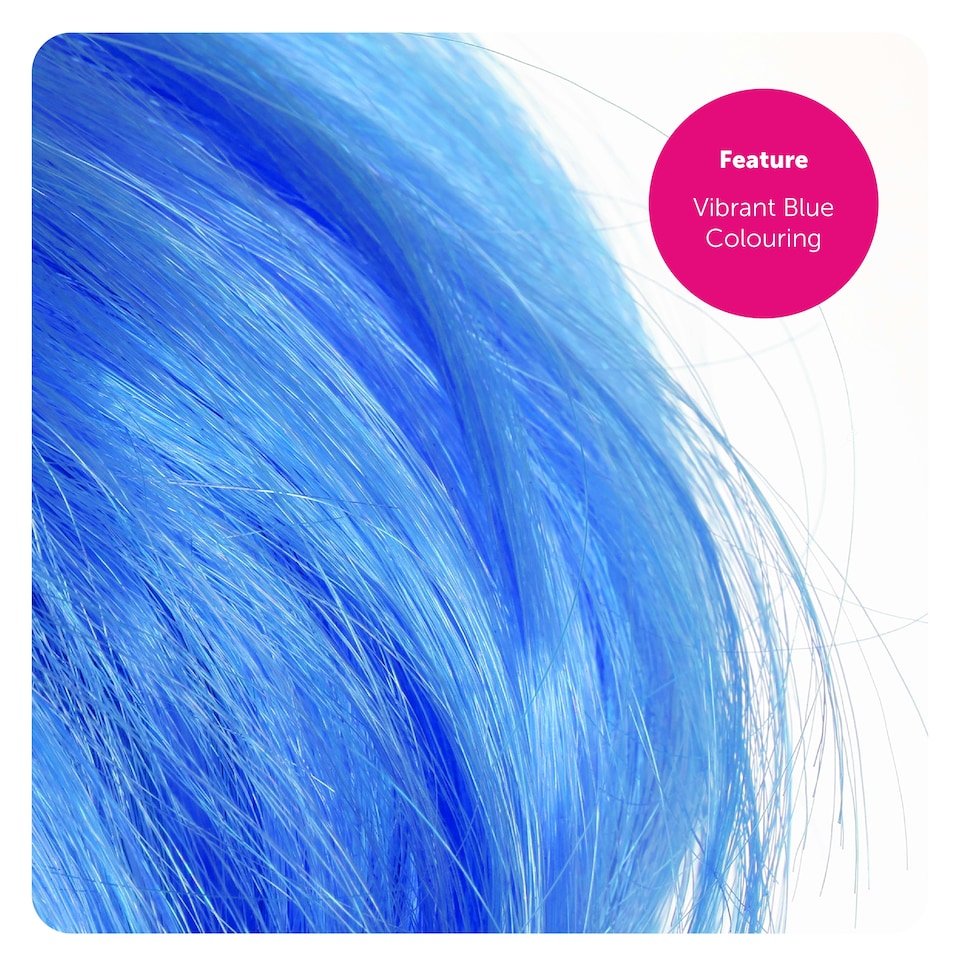 image 1 of Adult Blue Bob Wig – Colourful Fancy Dress Hairpiece for Costumes & Parties Blue | One Size