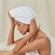 image 3 of Towel City Hair Wrap Towel - White - One Size