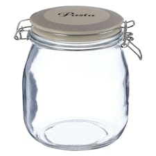 Interiors by Premier Versatile And Stylish Pasta Storage Jar, Airtight Sealed Glass Jar With Lid, Ergonomic Design Mason Jar