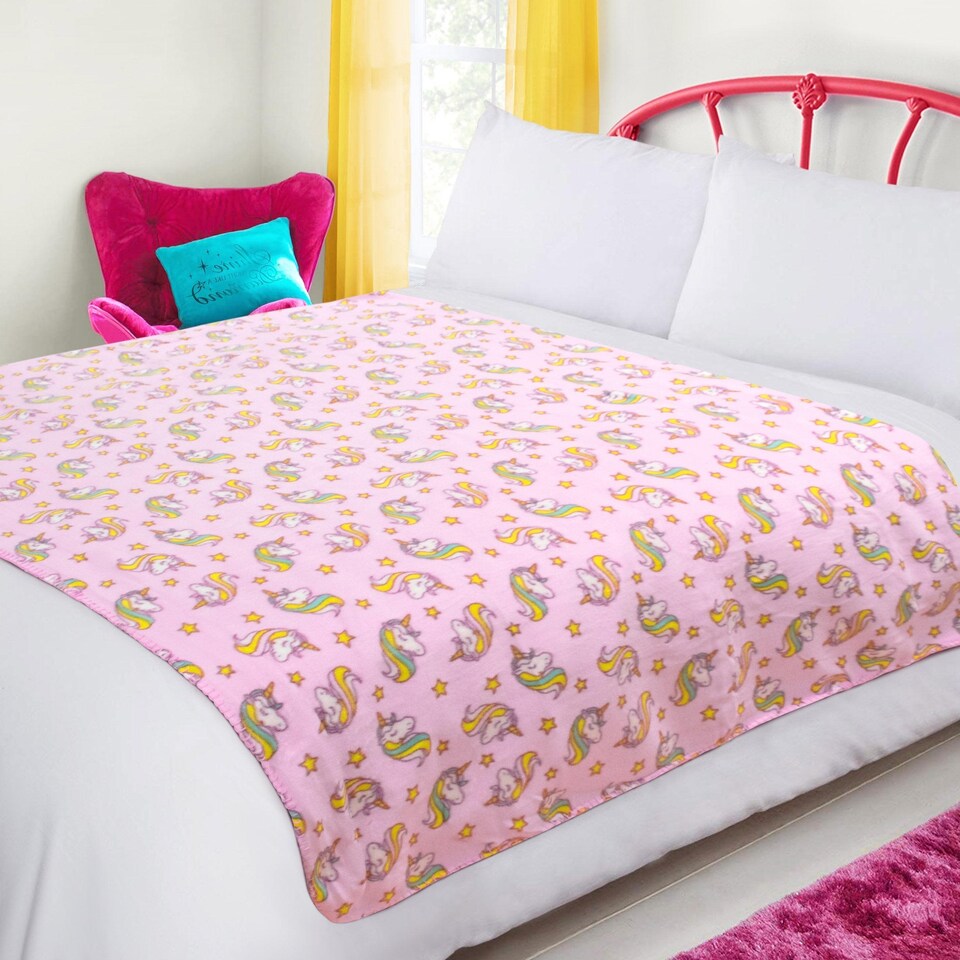 image 1 of Velosso Unicorn Polar Fleece Blanket - 127cm x 152cm