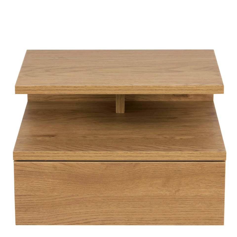 image 1 of Ashlan Bedside Table with 1 Drawer in Oak